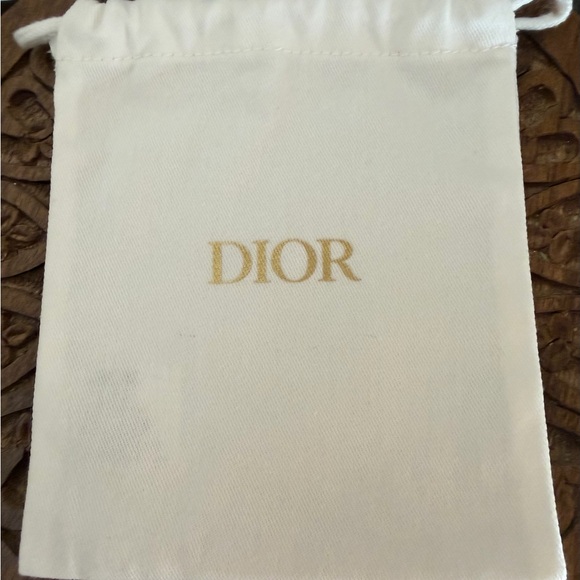 Dior Drawstring Pouch 5x6, New - Picture 3 of 3